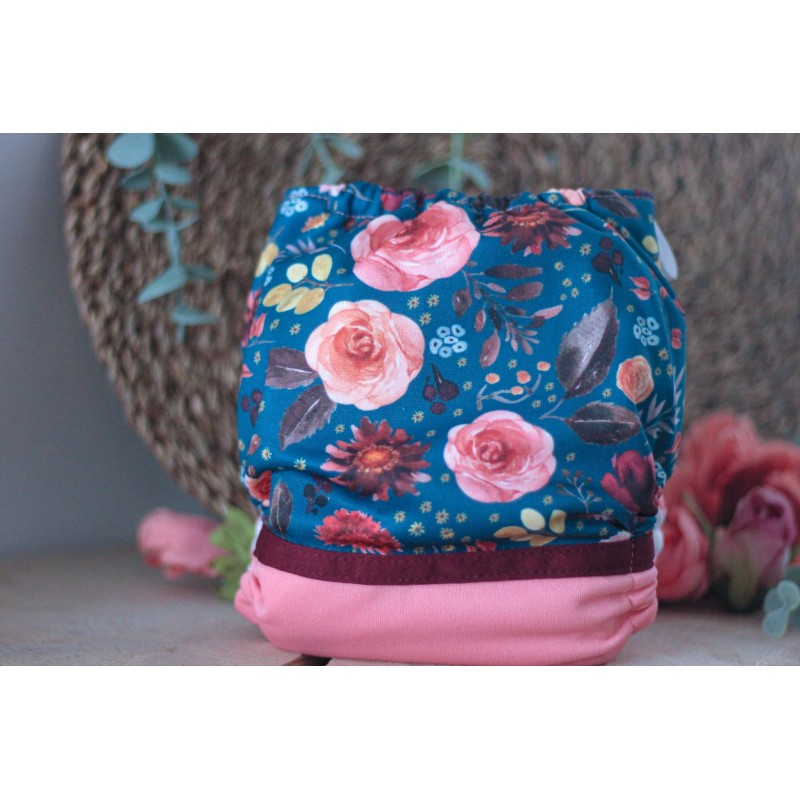 Old fashioned roses pocket diaper - 2.0